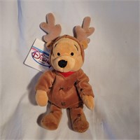Disney Store Pooh Bear Reindeer 1999