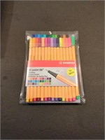 Stabilo pack of 30 crayon art fine liners new