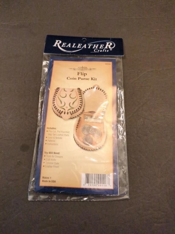 Real leather flip coin purse assembly pack