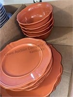 Ceramic dinnerware plates service for four, only