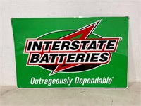 Metal Interstate Batteries Sign