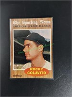 1962 Topps Rocky Colavito Card