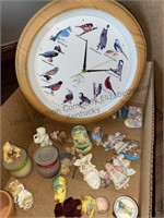 Bird wall clock that chimes on the hour with a