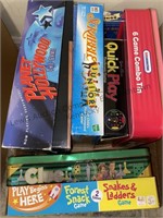 Box of board games unknown if complete