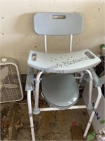 Shower chair and bedside commode