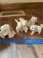 Home interior figurines and two vintage ceramic