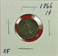 1866 Indian Cent XF