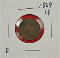 1869 Indian Cent F