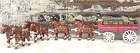 Painted Cast Iron Horse Team Beer Wagon
(Missing