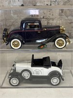 (2) Die Cast Car Model Cars 6” in Plastic Cases