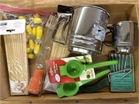 Sifters, Lime Squeezer, Corn Holders, Baster, and