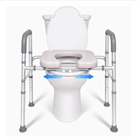 ($254) Raised Toilet Seat with Handles, Width and