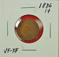 1886 Indian Cent XF