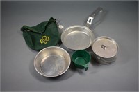 Girl Scout Mess kit w/ plastic cup 1976