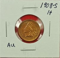 1908-S Indian Cent AU