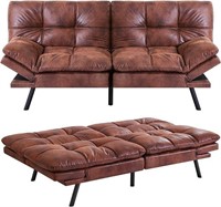 Hcore Convertible Futon Sofa Bed, Brown