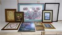 Vintage Wall Hanging Pictures / Framed Art