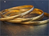 Ladies 20K Gold Bangle Bracelets