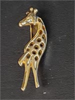 14K Gold Giraffe Brooch