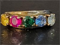 Ladies 10K Ring with Gemstones