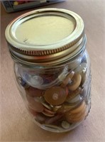 Jar full of old buttons