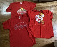 3 St. Louis Cardinals T-shirts --size L & XL