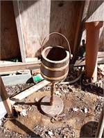 Wooden smoking stand. Need to be cleaned up