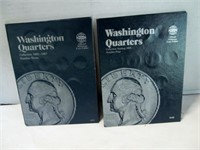 2pc Washington Quarters Collector Albums & Coins