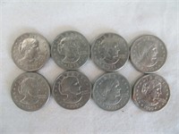 8pc Susan B Anthony US One Dollar Coins
