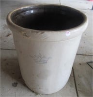 12 Gallon crock, lantern, flower pot.