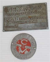Metal Clemens & Vogl 1966 round plaque. Measures