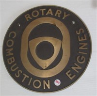 Bronze/brass Rotary combustable engines plaque.
