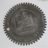 Metal Technical School Bayonne NJ round plaque.