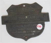 Bronze/brass Dynamo & Crypto date 1954 plaque.