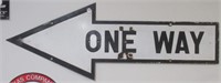 Porcelain double sided One way sign. Measures: