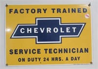 Porcelain Top Chevrolet Service Tech sign.