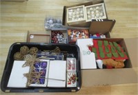 Large lot of Christmas items including bulbs,