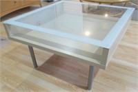 Shadowbox style coffee table. Measures: 29.5" W x