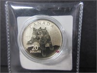 2014 PROOF TWENTY DOLLAR FINE SILVER .999 CDN COIN