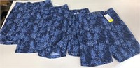 LOT OF 4 MENS DRI FIT SHORTS BLUE 40