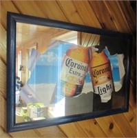 Corona beer mirror. Measures: 26" W x 18" H.