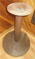 Metal table base. Measures: 30" tall.