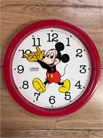 VTG Lorus Quartz Mickey Mouse Plastic Wall Clock