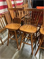 2 swivel bar stools