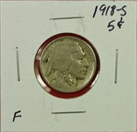 1918-S Buffalo Nickel F