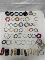 80 Costume Jewelry Bracelets: Beaded, Bangle,