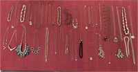 46 Assorted Costume Jewelry Necklaces