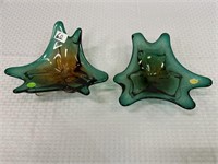 2 Pcs. Maurano Modern Art  Glass