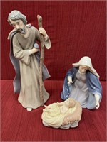 Porcelain Holy Family Set with Joseph, Mary and