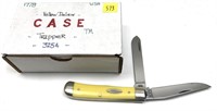 Case Trapper Yellow Delrin 2-blade folding
